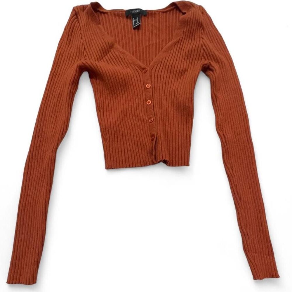 Forever-21 Women's Orange Cardigan